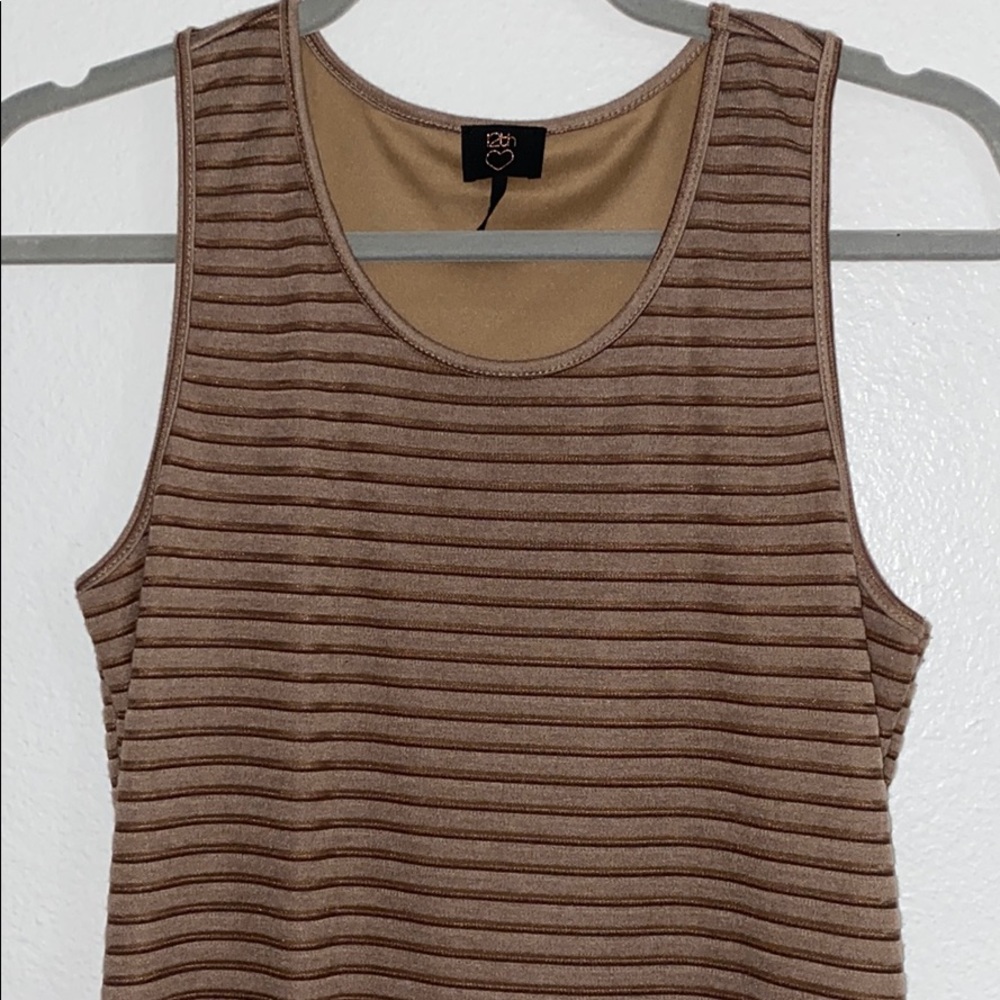 Fitted Mid Calf Ribbed Dress - Picture 3 of 3